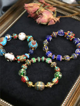 Load image into Gallery viewer, Original design retro Nepal ancient method Tibetan beads transfer beads glass bracelet