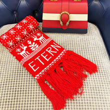 Load image into Gallery viewer, Christmas knitted hat jacquard scarf touch screen gloves three-piece gift