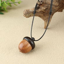 Load image into Gallery viewer, Vintage ebony acorn pendant simple literary accessories