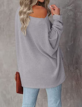 Load image into Gallery viewer, New knitted bat long-sleeved solid color top women&#39;s