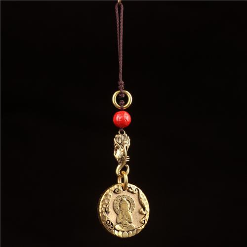 Original Nepal Tibet retro national style brass Buddha's 10-phase free personality necklace pendant for men and women