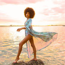 Load image into Gallery viewer, Sunscreen Floral Chiffon Print Beach Bikini Swimsuit Sunscreen Women