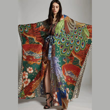 Load image into Gallery viewer, Beach blouse kimono cardigan holiday robe bikini sunscreen shirt