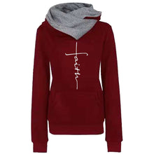 Load image into Gallery viewer, Lapel pattern embroidered hooded personalized sweater bottoming shirt