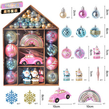 Load image into Gallery viewer, House painting Christmas plating package Christmas tree ornaments Christmas ball set