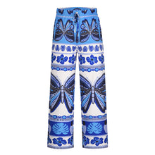 Load image into Gallery viewer, Casual pants high waist wide leg pants slim straight beach trousers
