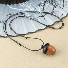 Load image into Gallery viewer, Vintage ebony acorn pendant simple literary accessories
