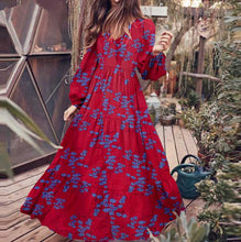 Load image into Gallery viewer, Presale Loose and Irregular Patchwork Bohemian Swing Long Dress