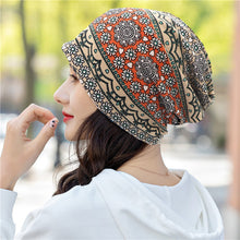 Load image into Gallery viewer, Pullover hat ethnic style bag head hat pile hat dual-purpose bib