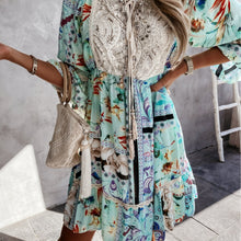 Load image into Gallery viewer, New lace dress printed dress in summer