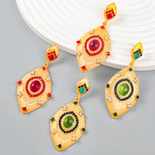 Load image into Gallery viewer, Stylish vintage multi-layered lancet alloy diamond-set eye earrings for women bohemian earrings
