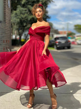 Load image into Gallery viewer, Sleeve slim dress solid color