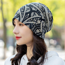 Load image into Gallery viewer, Pullover hat ethnic style bag head hat pile hat dual-purpose bib