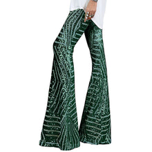 Load image into Gallery viewer, Sequin slacks women&#39;s new high waist loose straight leg trousers for autumn