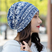 Load image into Gallery viewer, Pullover hat ethnic style bag head hat pile hat dual-purpose bib