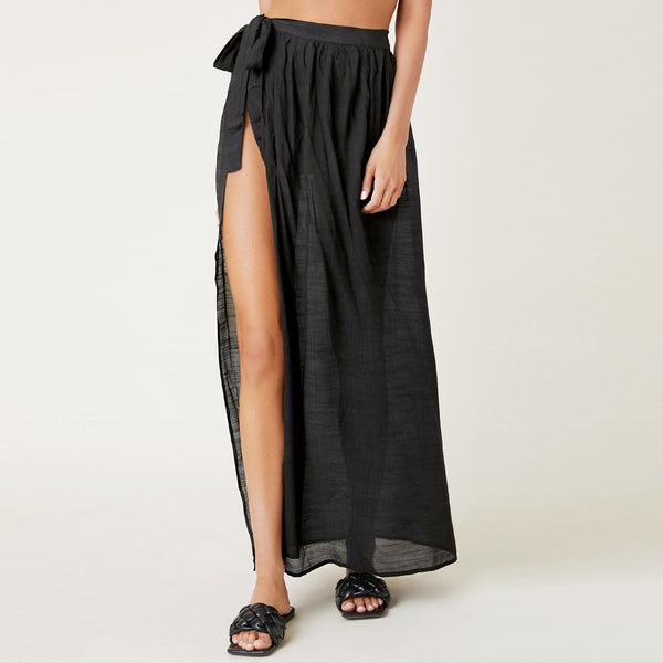 Solid Color Women's Summer New Bandage Skirt Sexy Sunscreen Beach Skirt