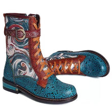 Load image into Gallery viewer, Ethnic style ladies mid-tube fashion Martin boots