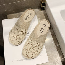 Load image into Gallery viewer, Baotou slippers women&#39;s new summer fashion outerwear mesh flat bottomless lazy sandals