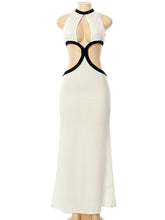 Load image into Gallery viewer, New color blocking hollow out chest wrap vest dress for women