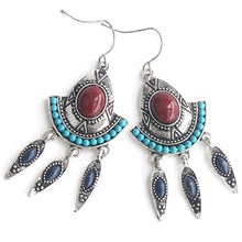 Load image into Gallery viewer, Retro Ethnic Tassel Earrings Female Pure Silver Needle Earrings