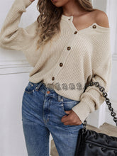 Load image into Gallery viewer, Two-sided knit sweater temperament commuting loose solid color sweater women&#39;s jacket cardigan