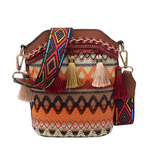 Load image into Gallery viewer, Women&#39;s bag shoulder bag ethnic style tassel messenger small bag women bucket bag