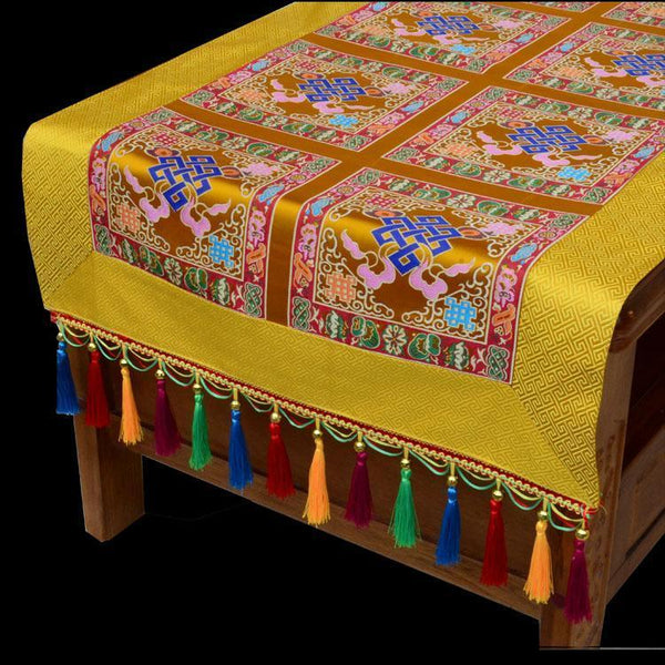 Tibetan-style folk wind tablecloth custom retro long table tea tablecloth Buddha hall decoration for tablecloth Buddha tablecloth