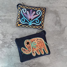 Load image into Gallery viewer, Nepali Hand-embroidered Suede Ethnic Style Mini Coin Purse Pocket Card Bag Short Fabric Coin Bag