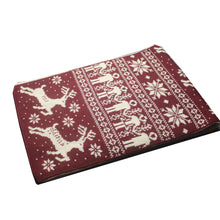 Load image into Gallery viewer, Autumn and Winter Christmas Snowflake Fawn Elk Knitted Scarf Thickened Double-sided Couple Scarves for Men and Women