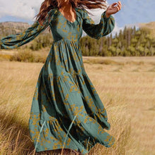 Load image into Gallery viewer, Presale Loose and Irregular Patchwork Bohemian Swing Long Dress