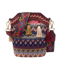 Load image into Gallery viewer, Women&#39;s bag shoulder bag ethnic style tassel messenger small bag women bucket bag