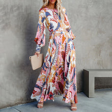 Load image into Gallery viewer, Plus size elegant print casual dress