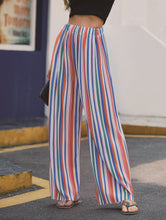 Load image into Gallery viewer, Pants colorful striped trousers loose high waist, slim, versatile slacks, wide legs