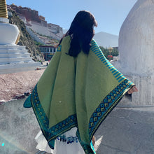 Load image into Gallery viewer, Ethnic Tibetan shawl cloak Warm Scarf