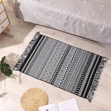 Load image into Gallery viewer, Nordic style cotton tassel woven floor mats Bedroom bedside mats Simple modern carpets