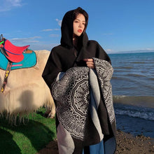 Load image into Gallery viewer, New Autumn and Winter Ethnic Scarf for Women Tibet Cloak Thickened Desert Cloak