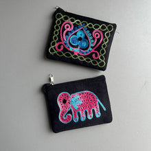 Load image into Gallery viewer, Nepali Hand-embroidered Suede Ethnic Style Mini Coin Purse Pocket Card Bag Short Fabric Coin Bag