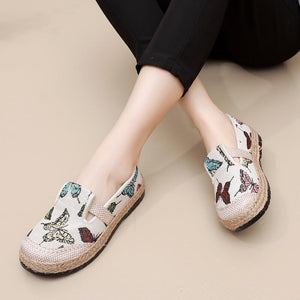 Single shoe women's retro trend flat casual old Beijing women's shoes lazy one foot fisherman shoes