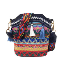 Load image into Gallery viewer, Women&#39;s bag shoulder bag ethnic style tassel messenger small bag women bucket bag