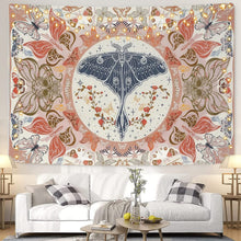 Load image into Gallery viewer, Bohemian retro butterfly tapestry insect flower tapestry beautiful hanging cloth skeleton tapestry stumbling butterfly tapestry