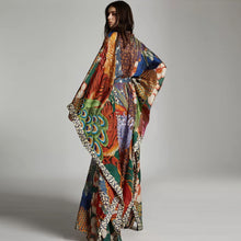 Load image into Gallery viewer, Beach blouse kimono cardigan holiday robe bikini sunscreen shirt