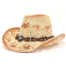 Load image into Gallery viewer, New scenic outdoor beach  cowboy hat sun-proof straw hat jazz hat