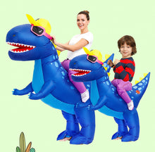 Load image into Gallery viewer, Halloween children&#39;s costume dinosaur inflatable clothes adult kids dinosaur clothes mounts Tyrannosaurus Christmas