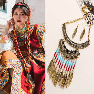 Ethnic Style Tibetan Short Clavicle Necklace, Neck Chain, Collar