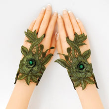 Load image into Gallery viewer, Gloves, wristbands, ethnic style, women&#39;s embroidery, fingerless embroidery, wrist sleeves, summer jewelry, semi-fingered ethnic style