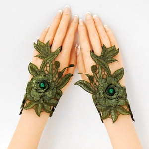Gloves, wristbands, ethnic style, women's embroidery, fingerless embroidery, wrist sleeves, summer jewelry, semi-fingered ethnic style