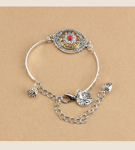 National Style The Eight Trigrams of Zodiac Sign Rotated The Six Character Mantra Bracelet