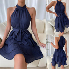 Load image into Gallery viewer, Women&#39;s panels sleeveless ruffled dresses