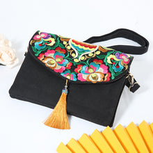 Load image into Gallery viewer, Embroidered Canvas Satchel Women&#39;s Single Shoulder Mini Messenger Bag Embroidered Bag