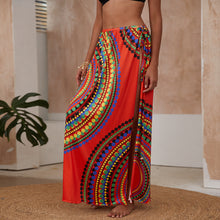 Load image into Gallery viewer, Summer New Skirt Sexy Split Print Bandage Beach Skirt Women&#39;s Wear